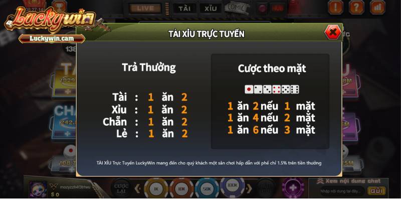 Hiểu rõ nguyên lý tăng giảm cược trong tài xỉu tại Luckywin